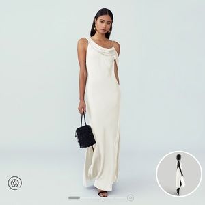 Fame & Partners Ivory Maxi Dress Matte Satin - Francois